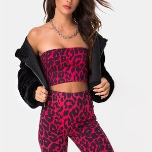 Motel Rocks villy tube top red cheetah